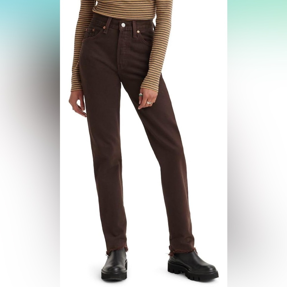 Women’s Levi’s brown 501 original fit jeans